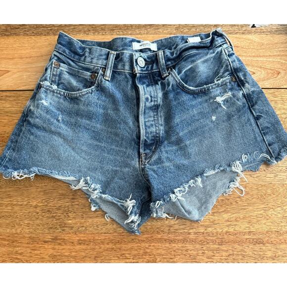 Moussy Vintage Denim Distressed Cut Off Jean Shorts Size 26 - Picture 8 of 9